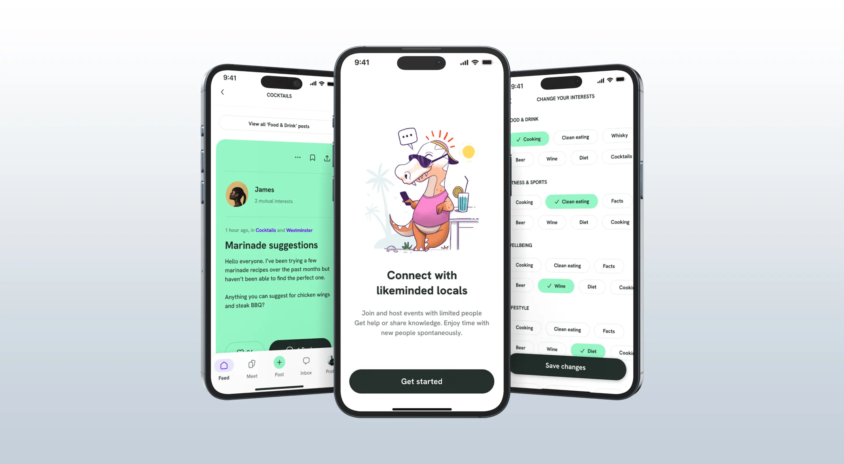 Discovering events and starting conversations